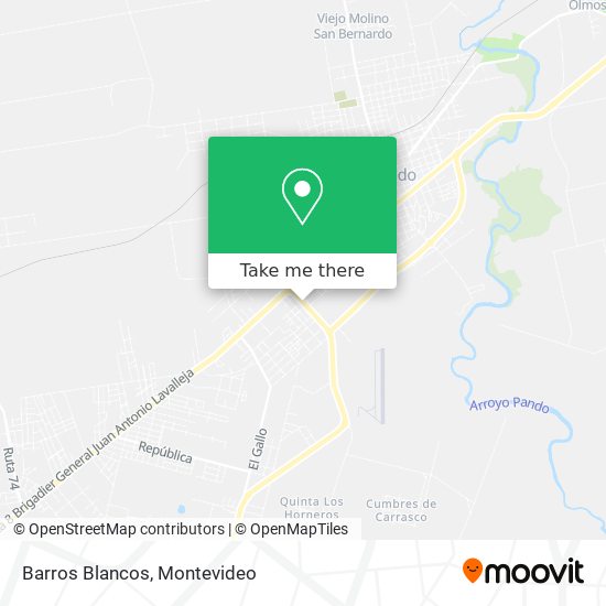 Barros Blancos map