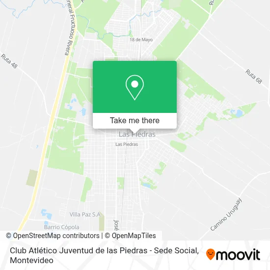 Club Atlético Juventud de las Piedras - Sede Social map