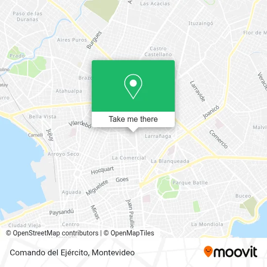 Comando del Ejército map