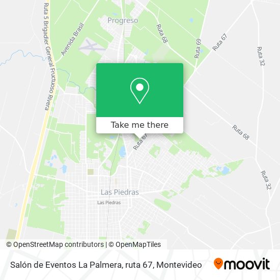 Mapa de Salón de Eventos La Palmera, ruta 67