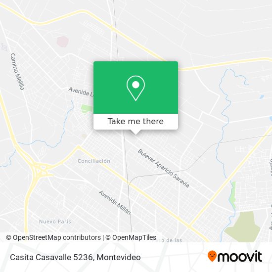 Casita Casavalle 5236 map