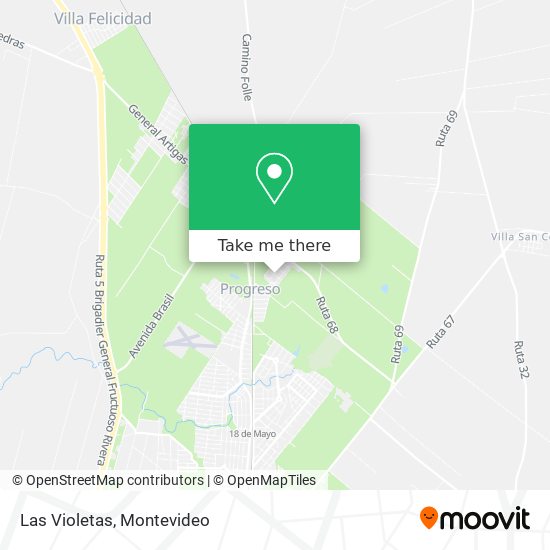 Las Violetas map