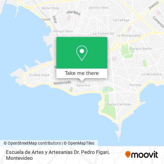 Mapa de Escuela de Artes y Artesanías  Dr. Pedro Figari