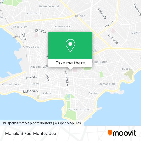 Mahalo Bikes map