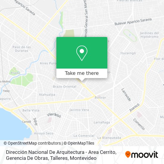 Dirección Nacional De Arquitectura - Area Cerrito, Gerencia De Obras, Talleres map