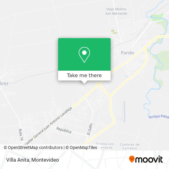 Mapa de Villa Anita