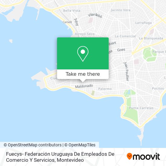 Fuecys- Federación Uruguaya De Empleados De Comercio Y Servicios map