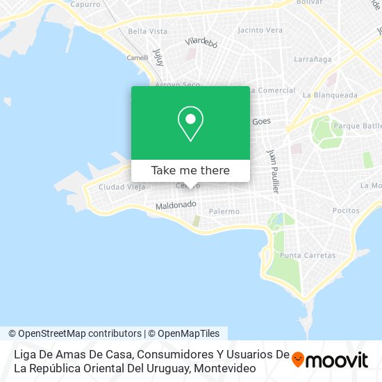 Liga De Amas De Casa, Consumidores Y Usuarios De La República Oriental Del Uruguay map