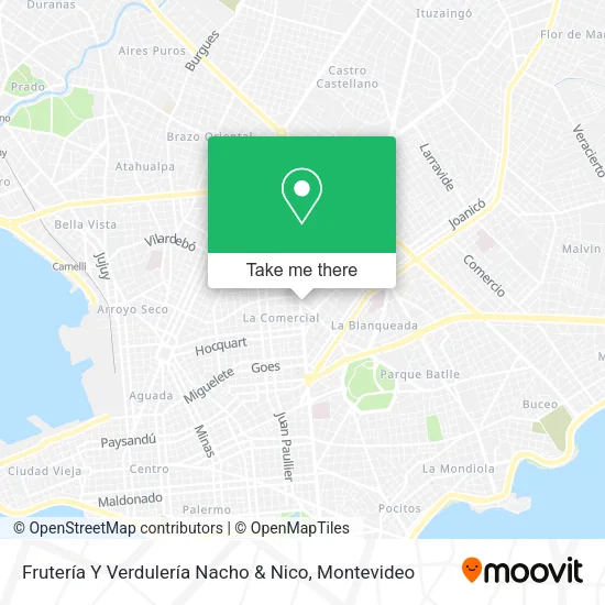 Mapa de Frutería Y Verdulería Nacho & Nico