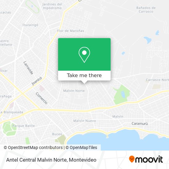 Mapa de Antel Central Malvín Norte