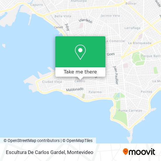 Escultura De Carlos Gardel map