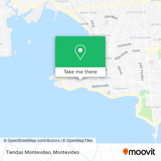 Tiendas Montevideo map