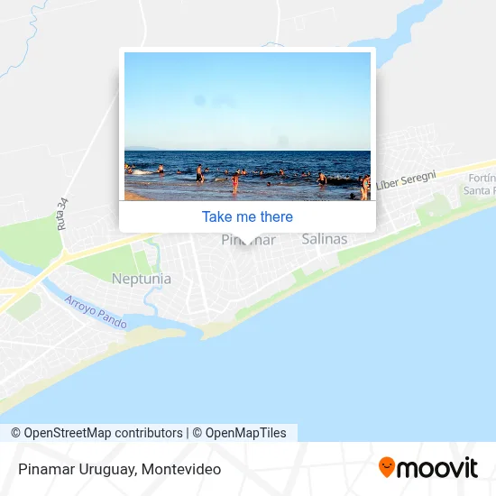 Pinamar Uruguay map