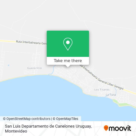 San Luis Departamento de Canelones Uruguay map