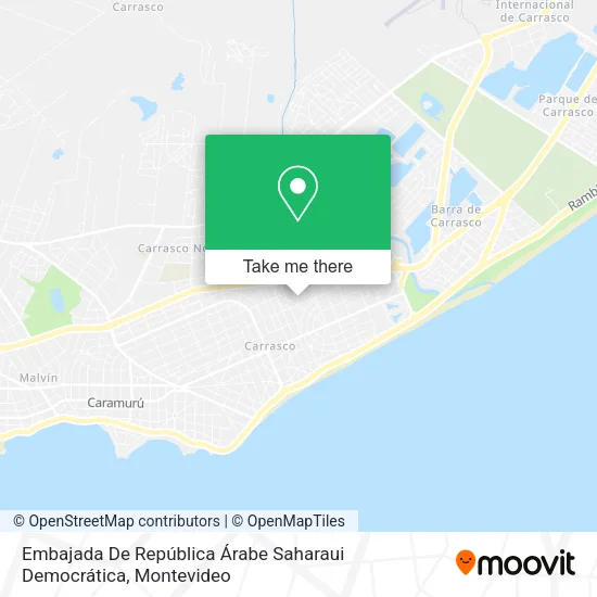 Mapa de Embajada De República Árabe Saharaui Democrática