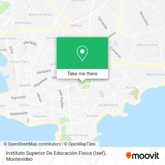 Mapa de Instituto Superior De Educación Física (Isef)
