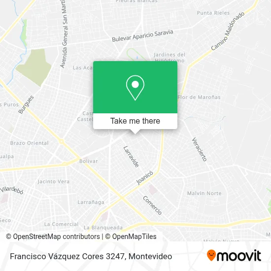 Francisco Vázquez Cores 3247 map