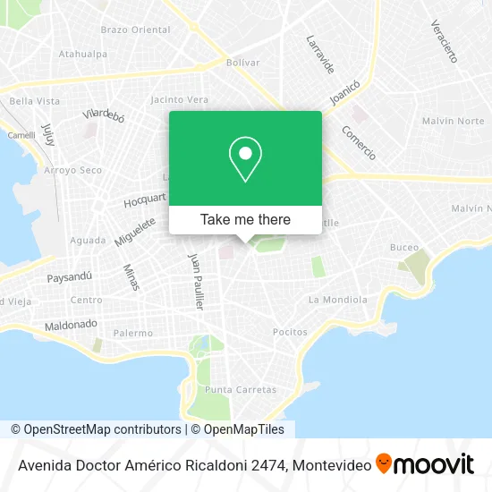 Mapa de Avenida Doctor Américo Ricaldoni 2474