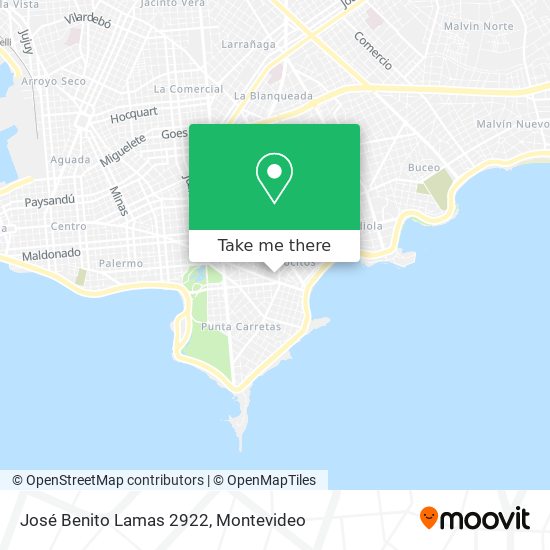 José Benito Lamas 2922 map