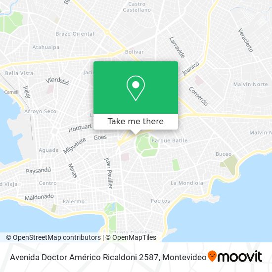 Avenida Doctor Américo Ricaldoni 2587 map