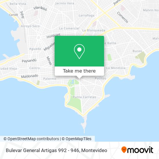 Bulevar General Artigas 992 - 946 map