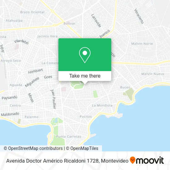 Mapa de Avenida Doctor Américo Ricaldoni 1728