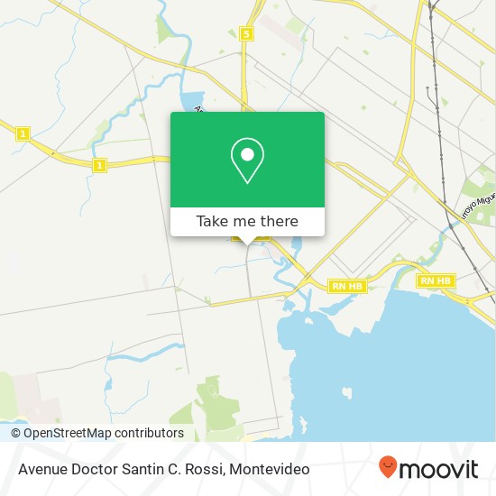 Avenue Doctor Santin C. Rossi map
