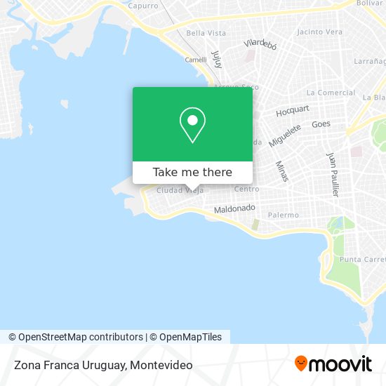 Zona Franca Uruguay map