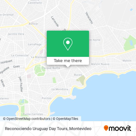 Reconociendo Uruguay Day Tours map