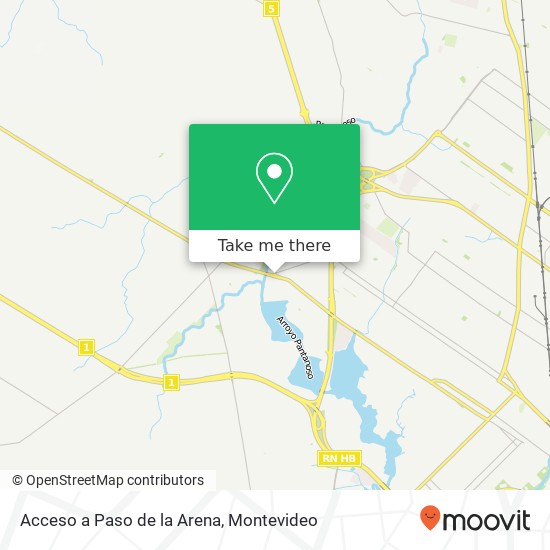 Acceso a Paso de la Arena map