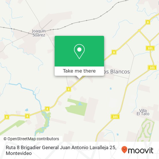 Ruta 8 Brigadier General Juan Antonio Lavalleja 25 map