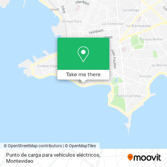 Mapa de Punto de carga para vehículos eléctricos