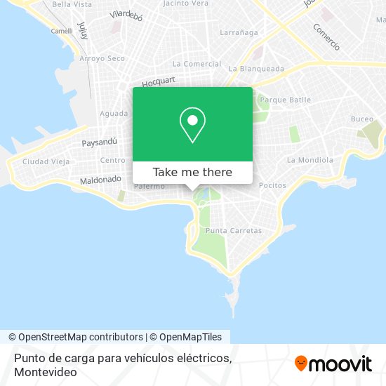 Punto de carga para vehículos eléctricos map