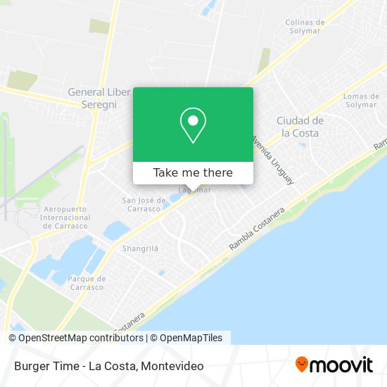 Burger Time - La Costa map