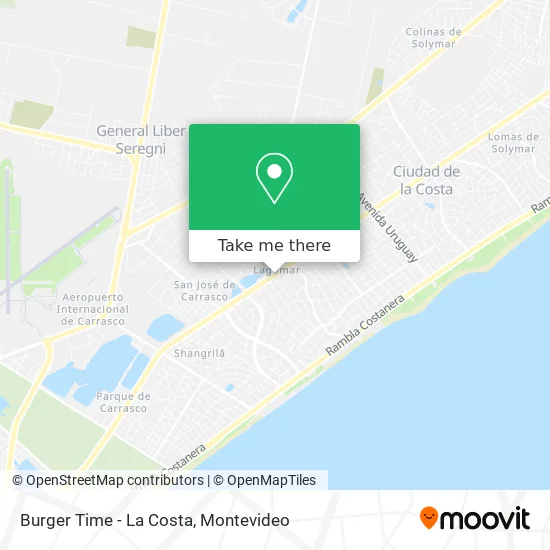 Mapa de Burger Time - La Costa