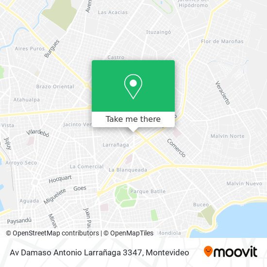 Av Damaso Antonio Larrañaga 3347 map