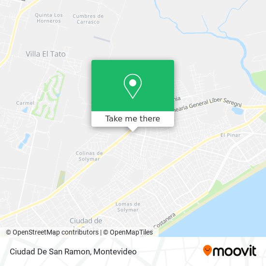 Ciudad De San Ramon map