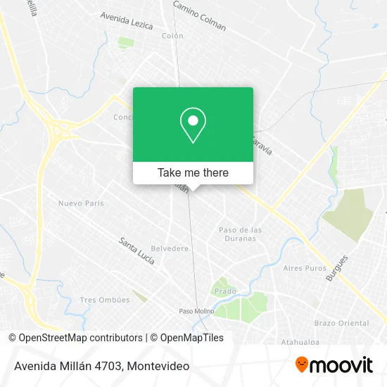 Mapa de Avenida Millán 4703