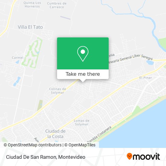 Ciudad De San Ramon map