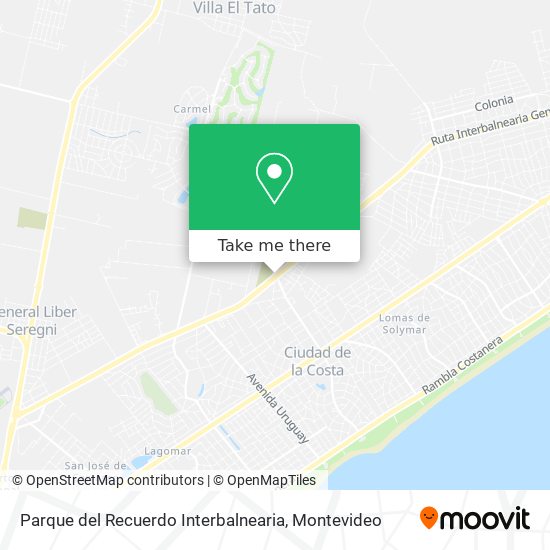 Mapa de Parque del Recuerdo Interbalnearia