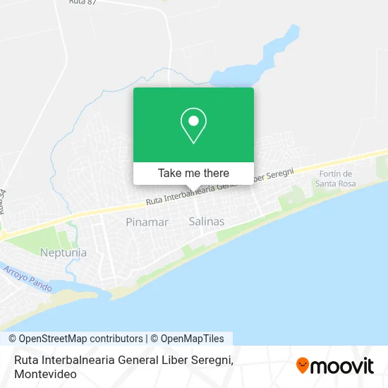 Ruta Interbalnearia General Liber Seregni map