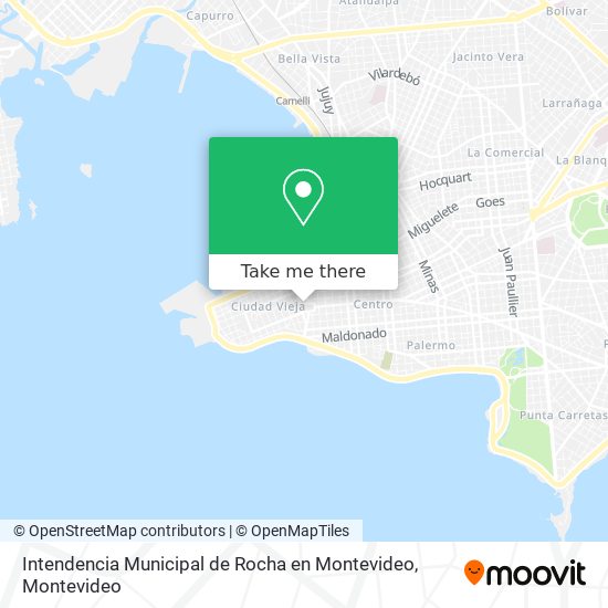 Intendencia Municipal de Rocha en Montevideo map