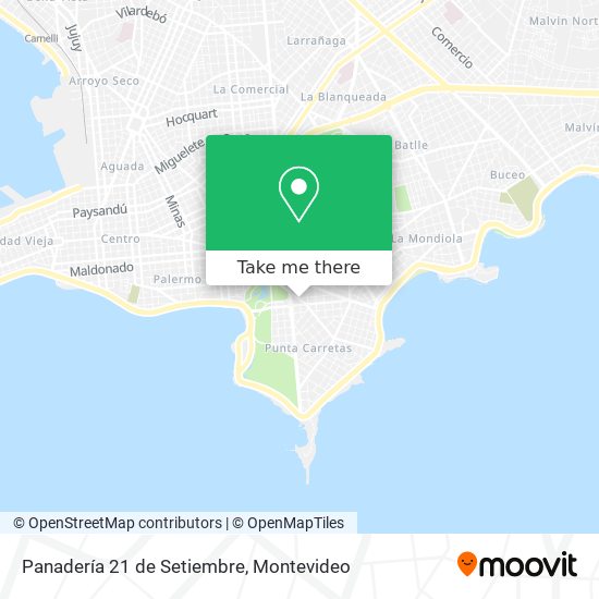 Mapa de Panadería 21 de Setiembre