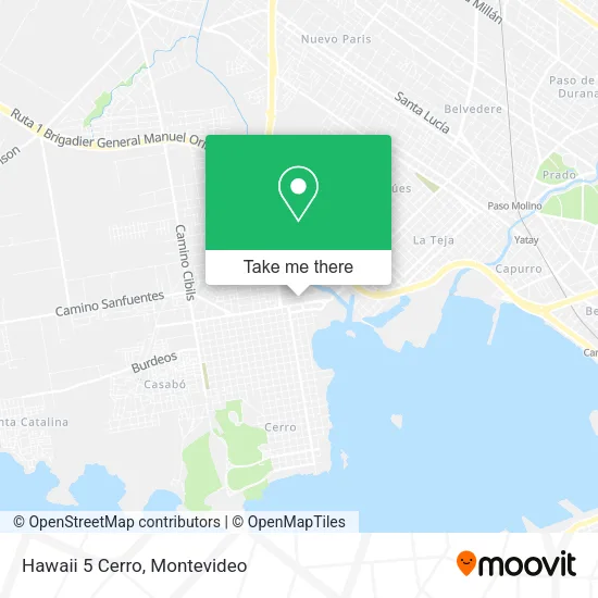 Mapa de Hawaii 5 Cerro