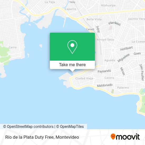 Río de la Plata Duty Free map