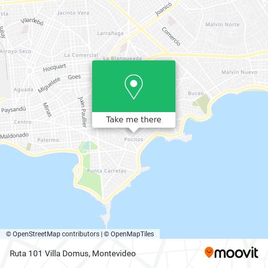Ruta 101 Villa Domus map