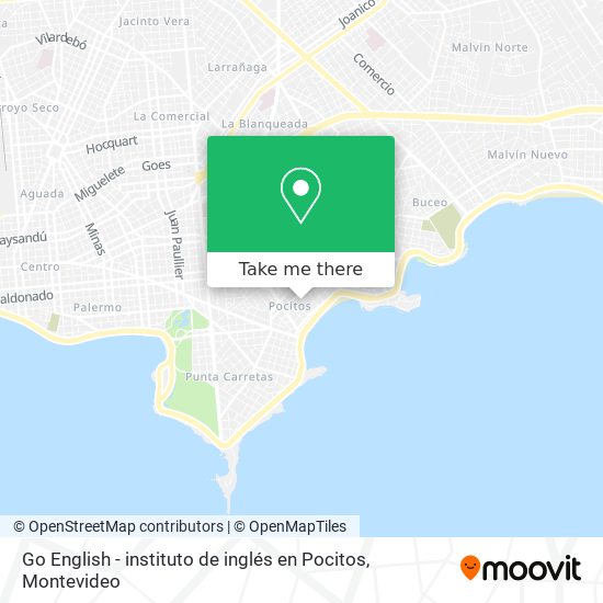 Go English - instituto de inglés en Pocitos map