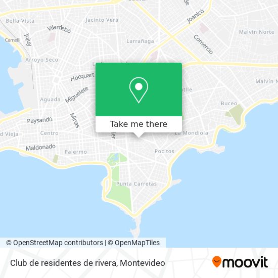 Club de residentes de rivera map