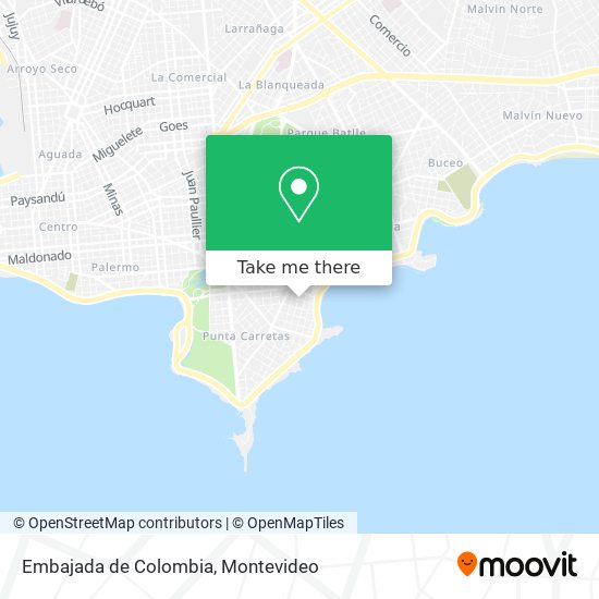 Embajada de Colombia map