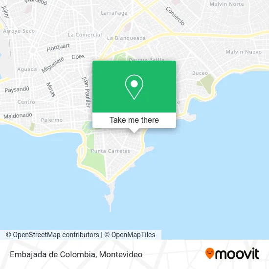 Embajada de Colombia map